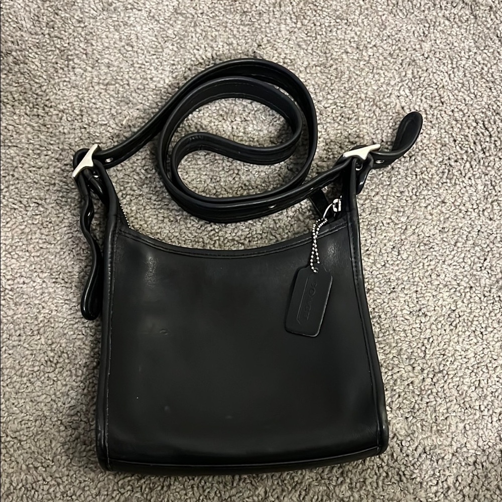 Coach Black Leather Shoulder Bag